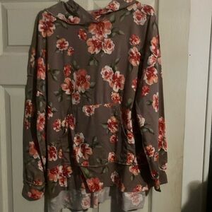 Pink Relaxed Long Sleeve Hoodie